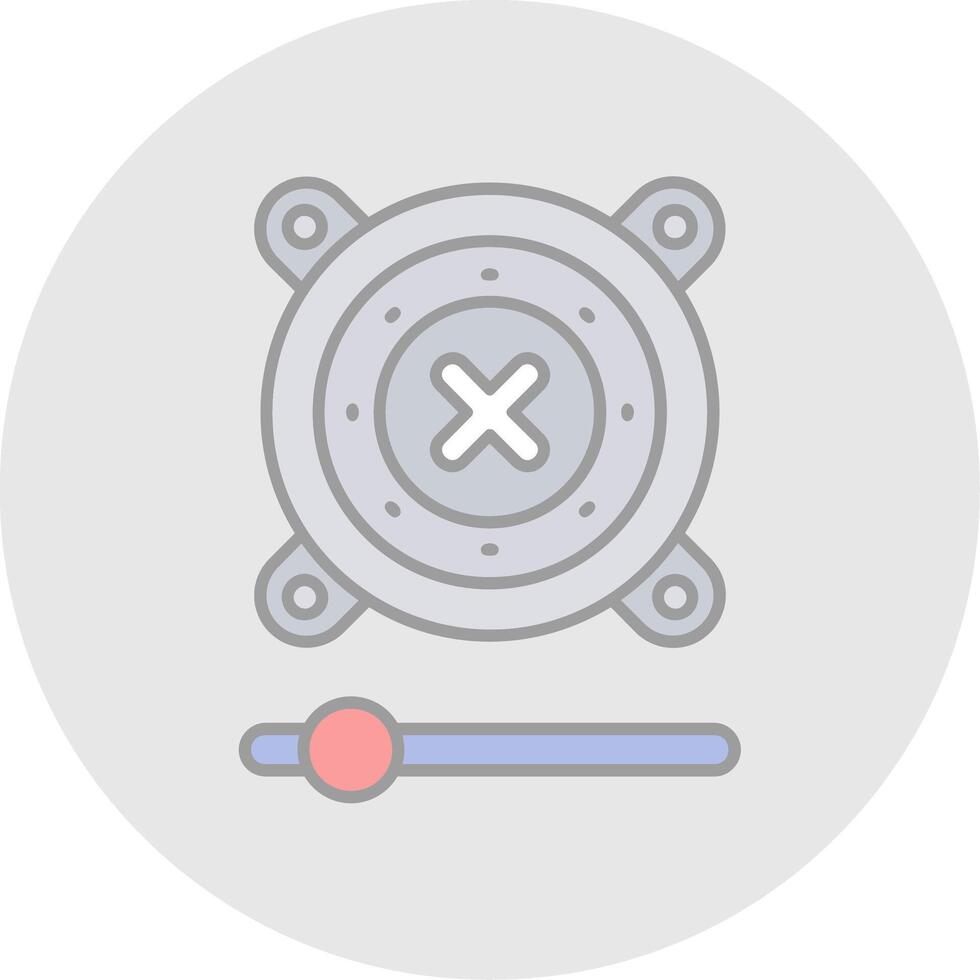 Speaker Line Filled Light Circle Icon vector