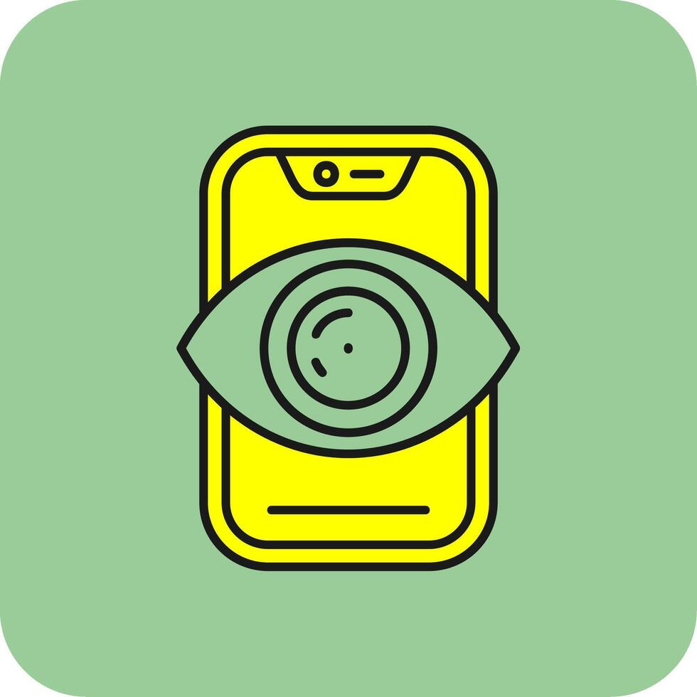 Vision Filled Yellow Icon vector