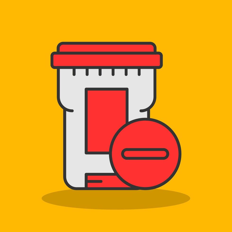 Delete Filled Shadow Icon vector