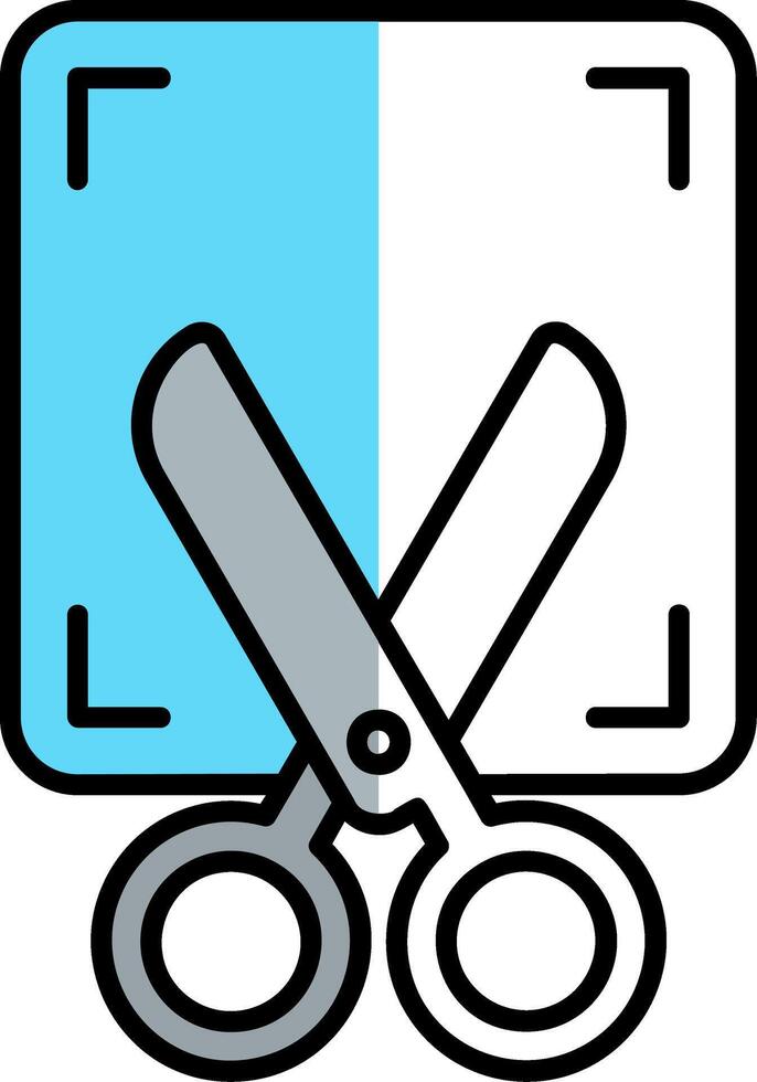 Screenshot Filled Half Cut Icon vector