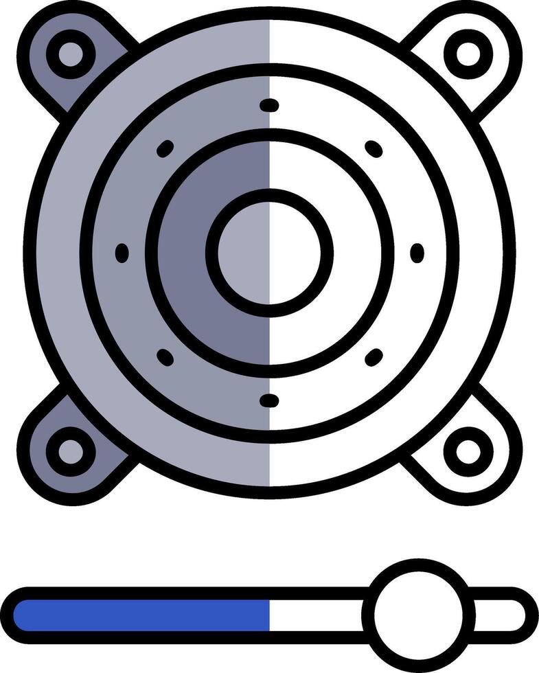 Speaker Filled Half Cut Icon vector