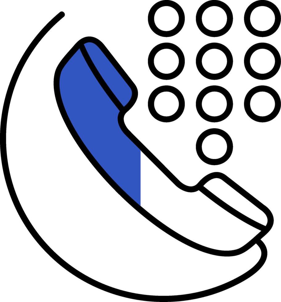 Dial Filled Half Cut Icon vector