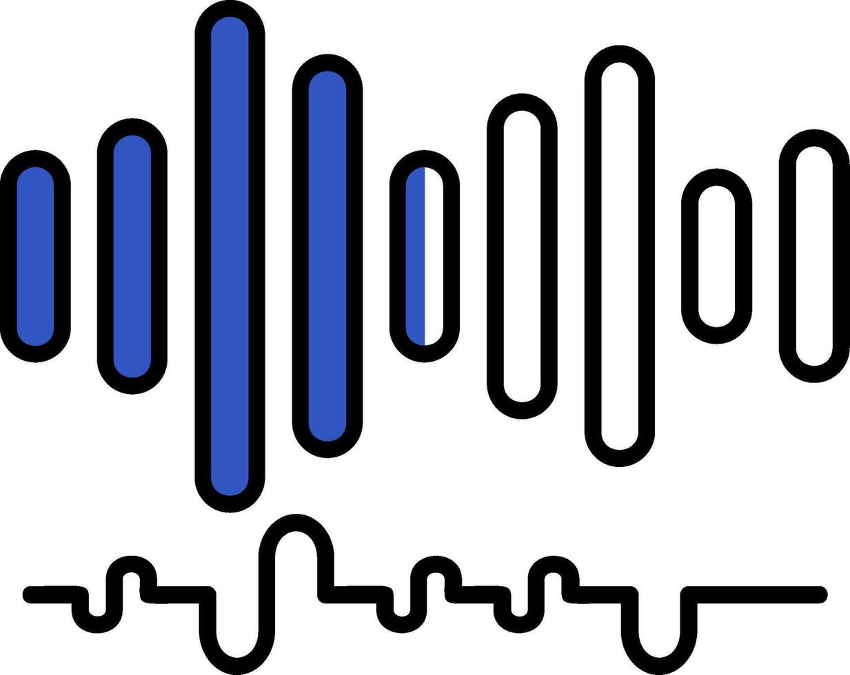 Audio Filled Half Cut Icon vector