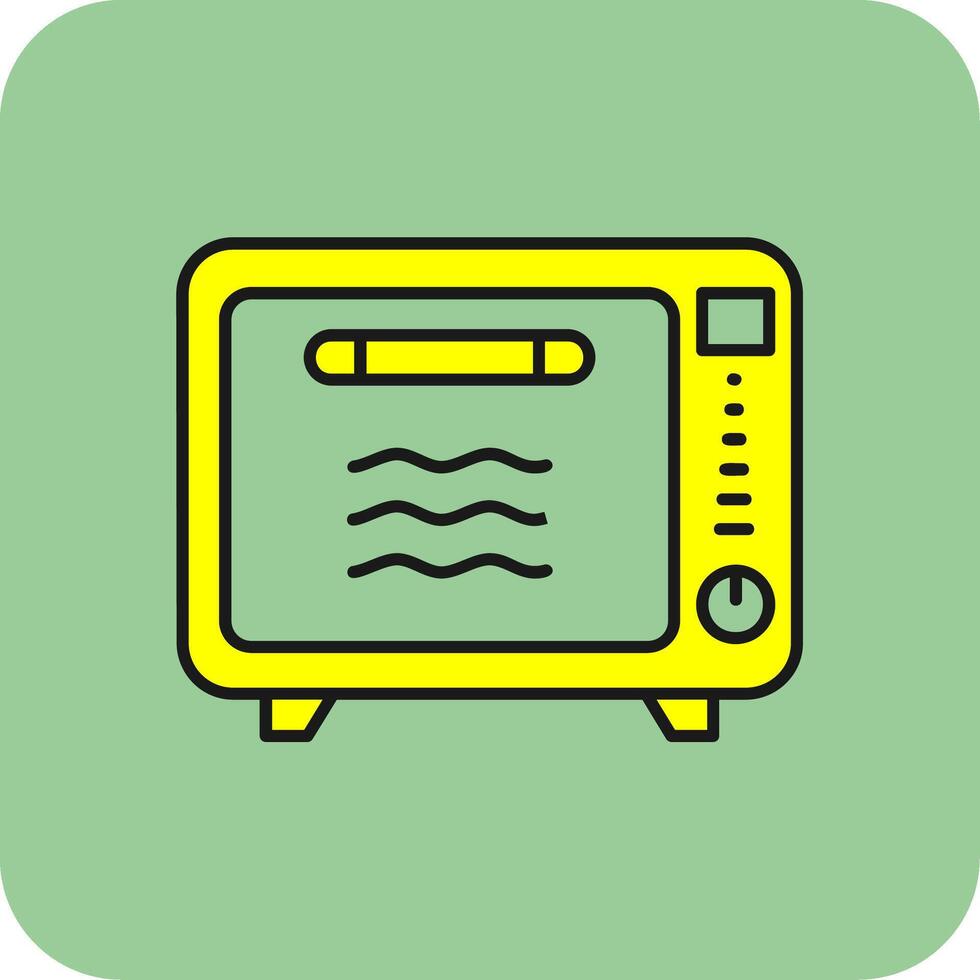 Oven Filled Yellow Icon vector