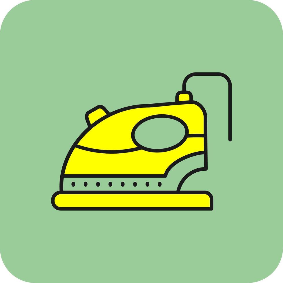 Iron Filled Yellow Icon vector
