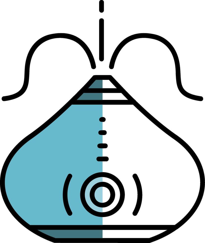 Humidifier Filled Half Cut Icon vector