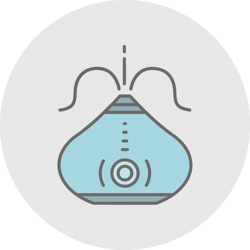 Humidifier Line Filled Light Circle Icon vector