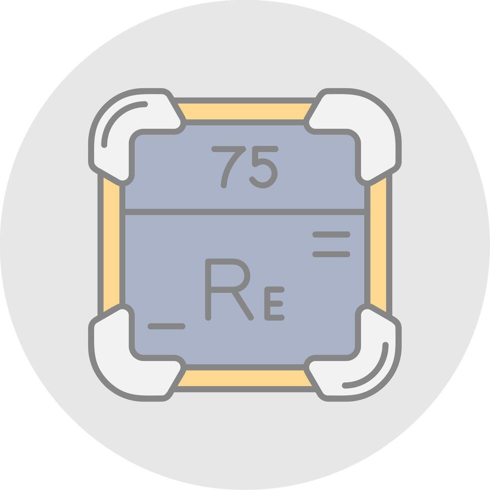 renio línea lleno ligero circulo icono vector