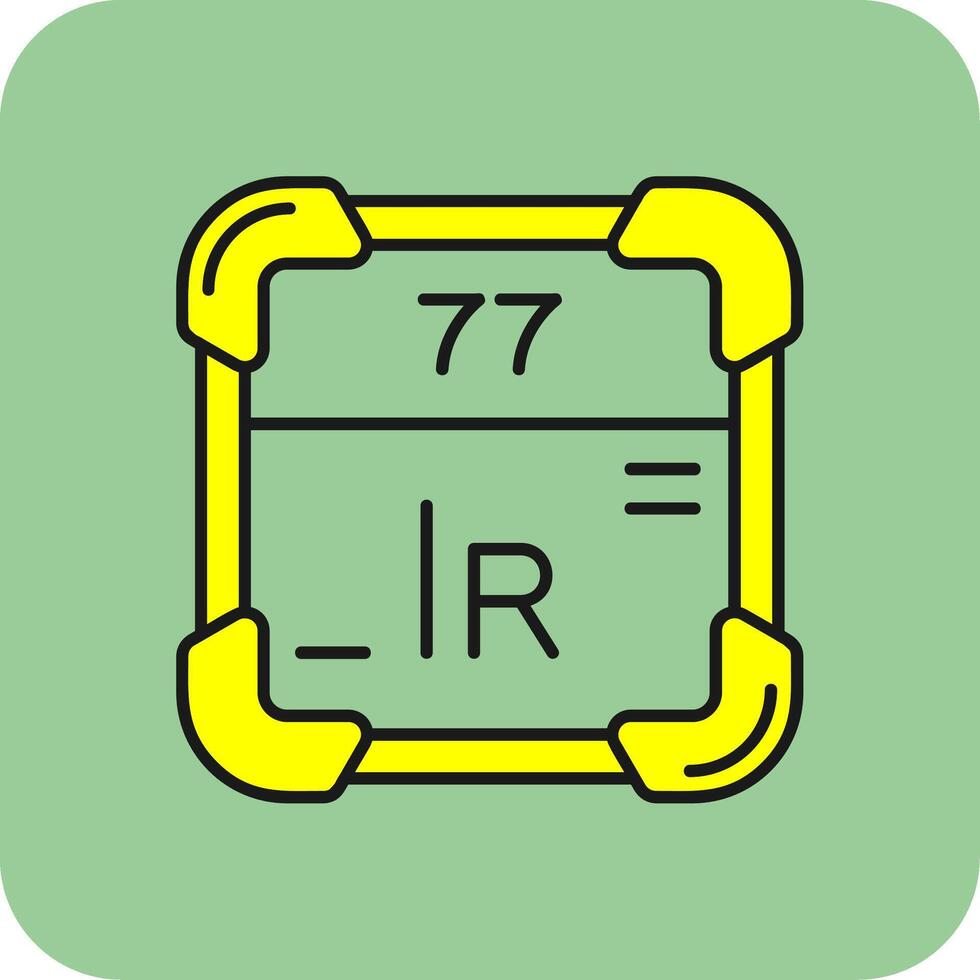 Iridium Filled Yellow Icon vector