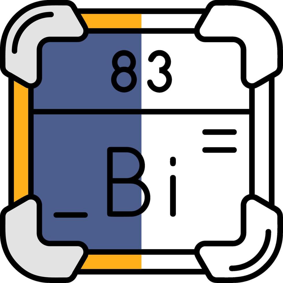 Bismuth Filled Half Cut Icon vector