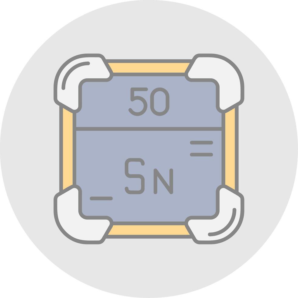 Tin Line Filled Light Circle Icon vector