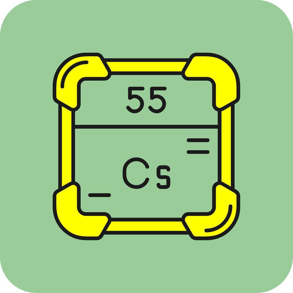 Cesium Filled Yellow Icon vector