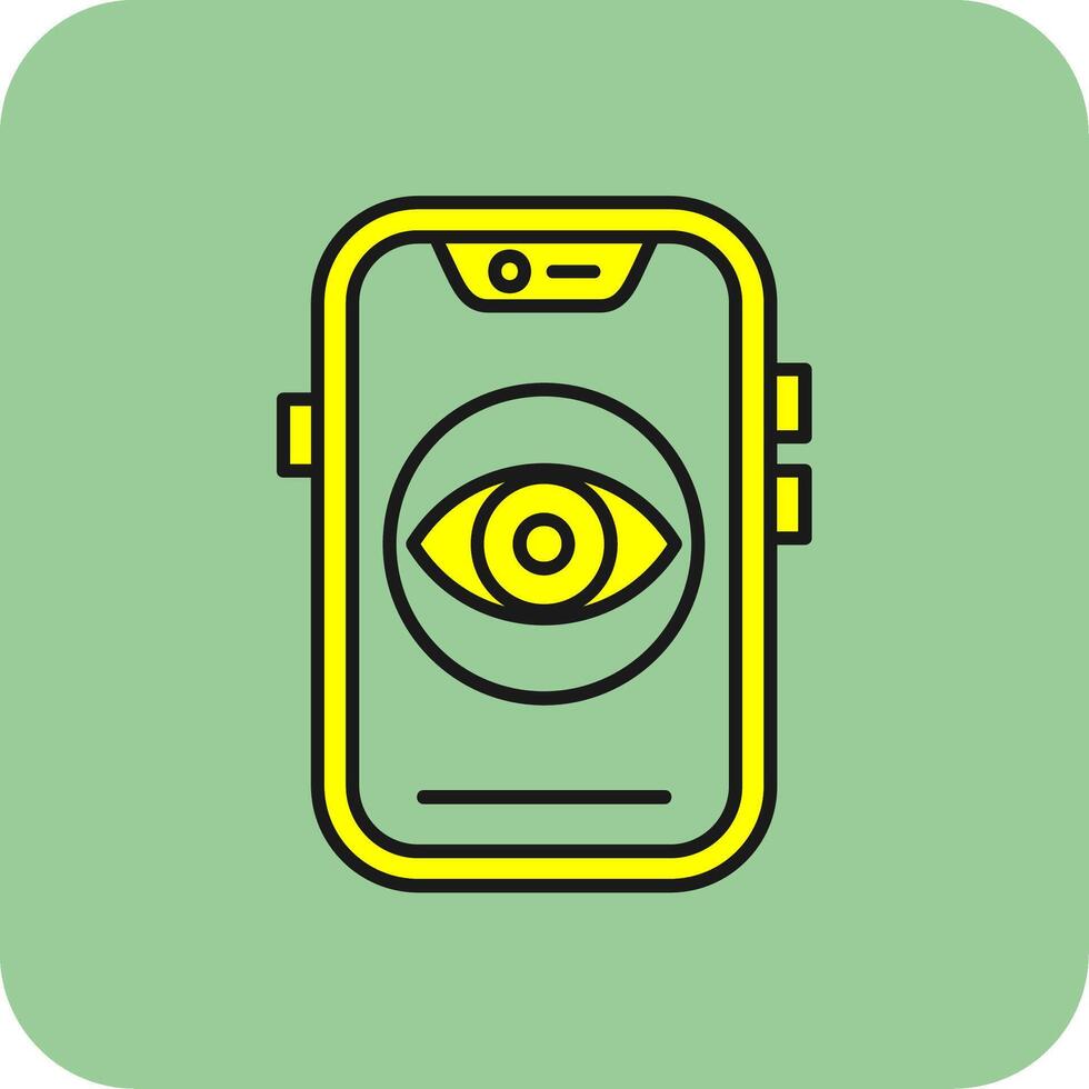 View Filled Yellow Icon vector