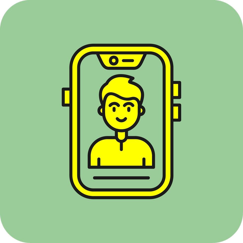 User Filled Yellow Icon vector