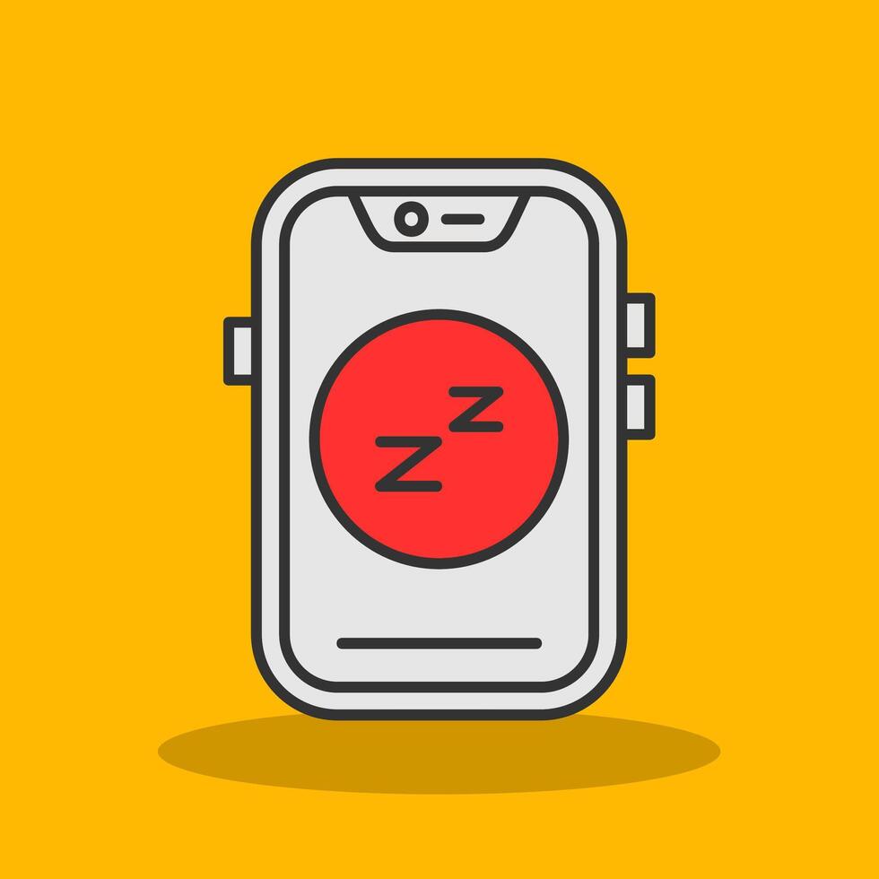Sleep Filled Shadow Icon vector