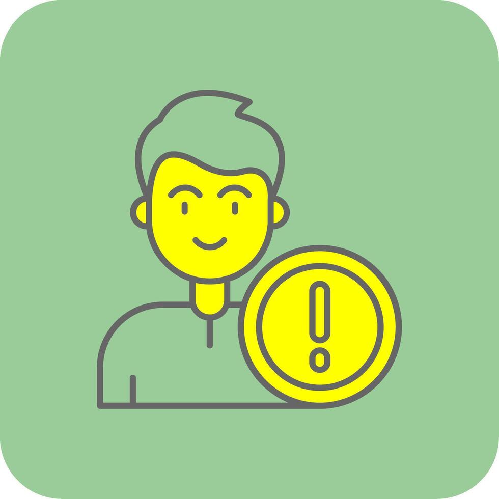 Error Filled Yellow Icon vector
