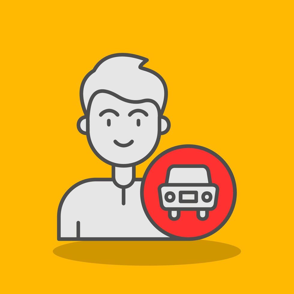 Car Filled Shadow Icon vector