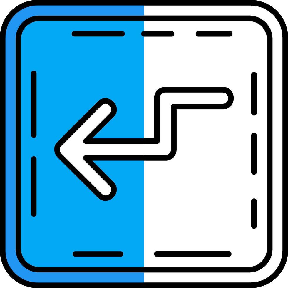 Zigzag Filled Half Cut Icon vector