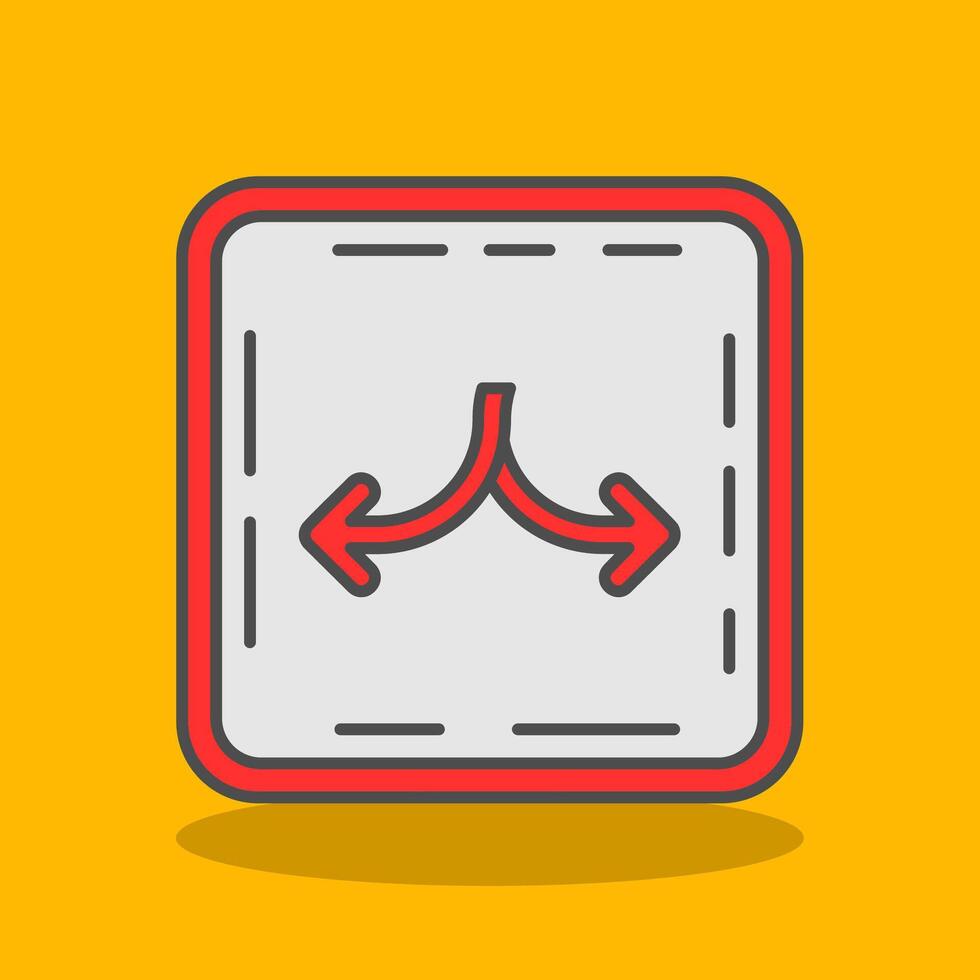 Shuffle Filled Shadow Icon vector