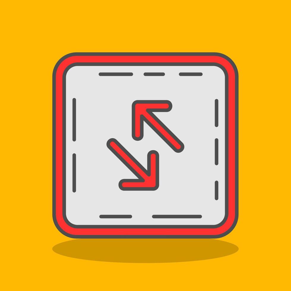 Swap Filled Shadow Icon vector