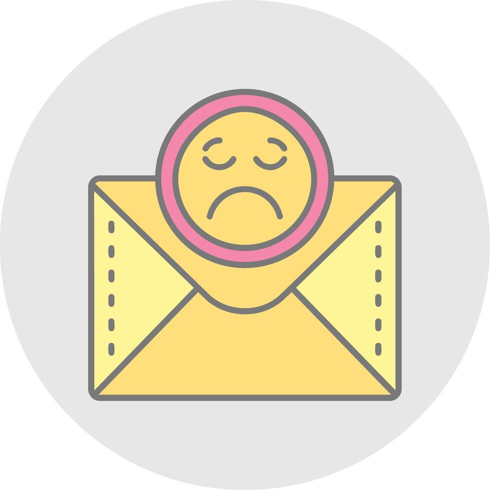 Emoji Line Filled Light Circle Icon vector