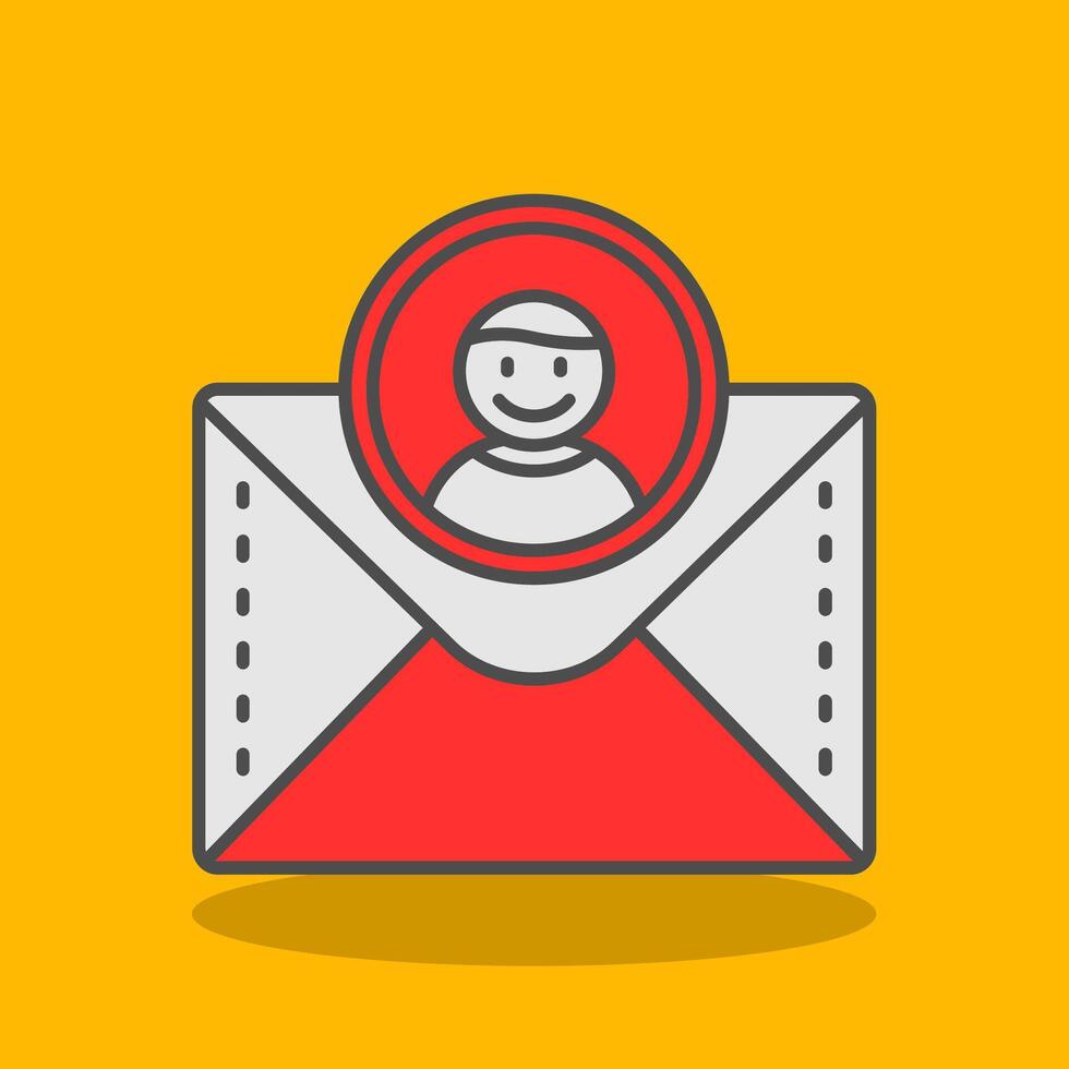 Profile Filled Shadow Icon vector
