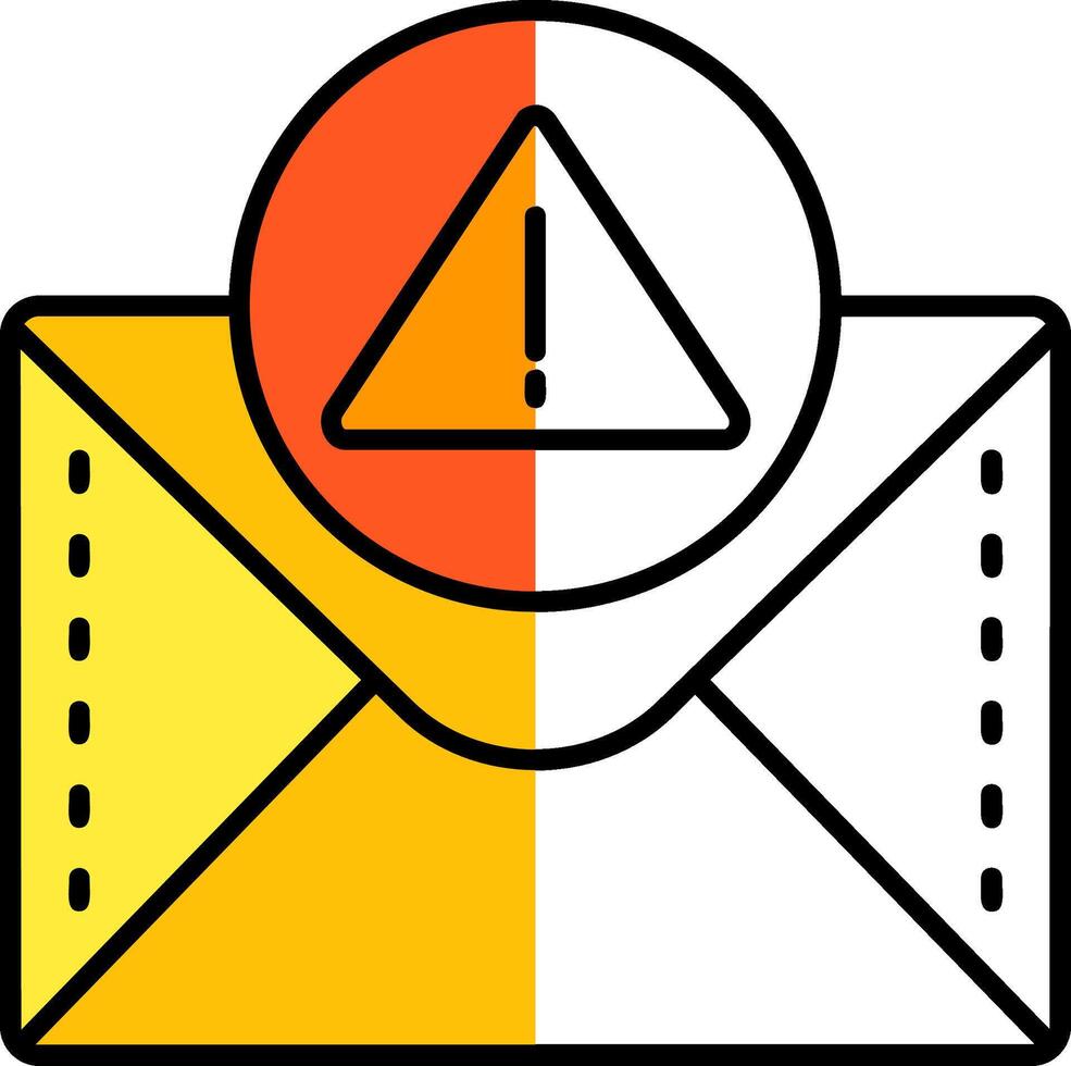 Alert Filled Half Cut Icon vector