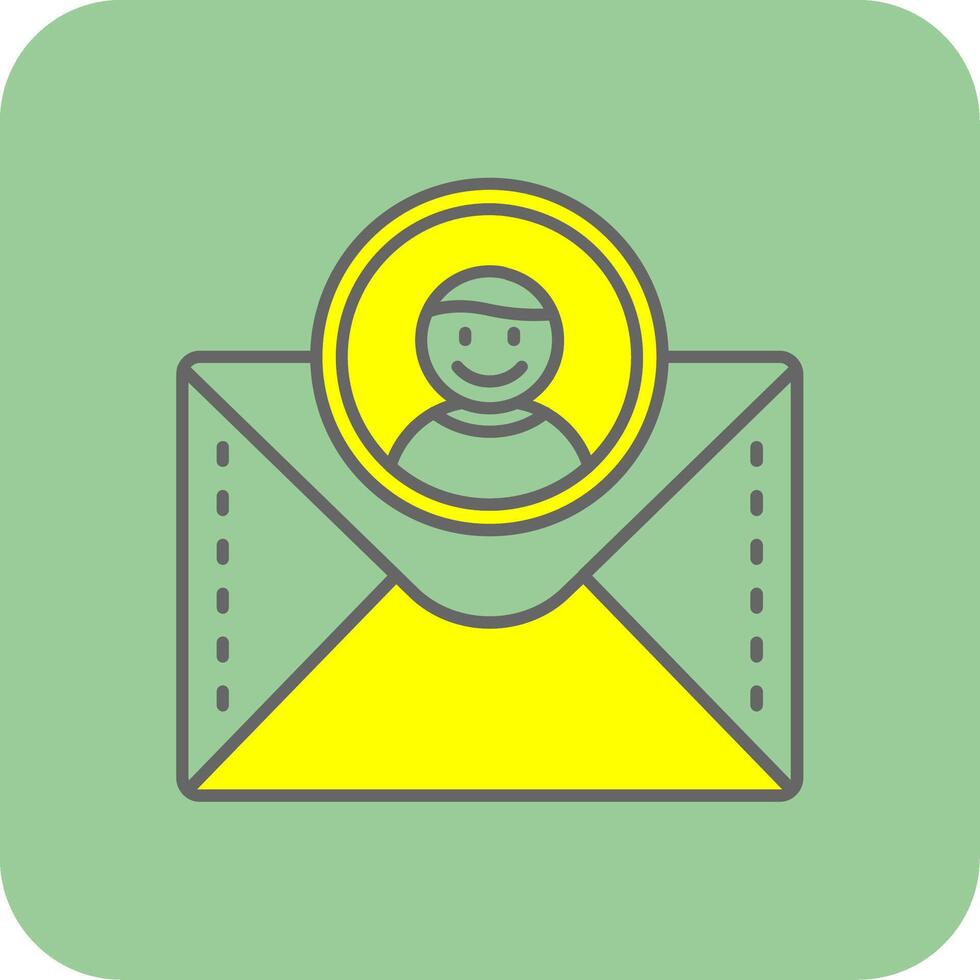 Profile Filled Yellow Icon vector