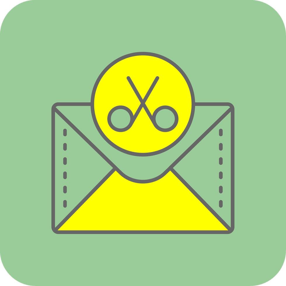 Scissor Filled Yellow Icon vector