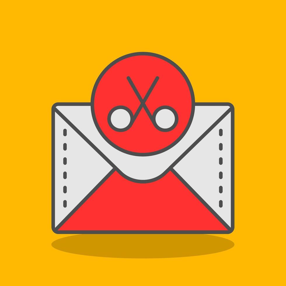 Scissor Filled Shadow Icon vector