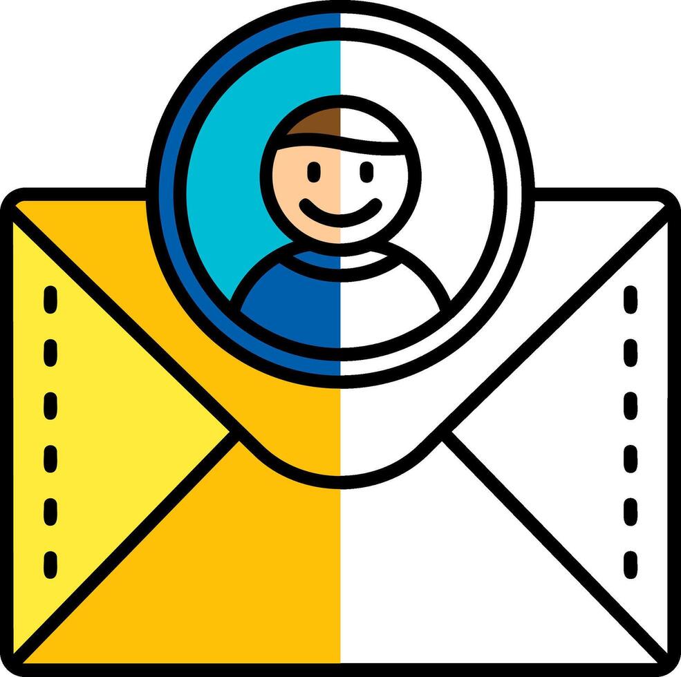 Profile Filled Half Cut Icon vector