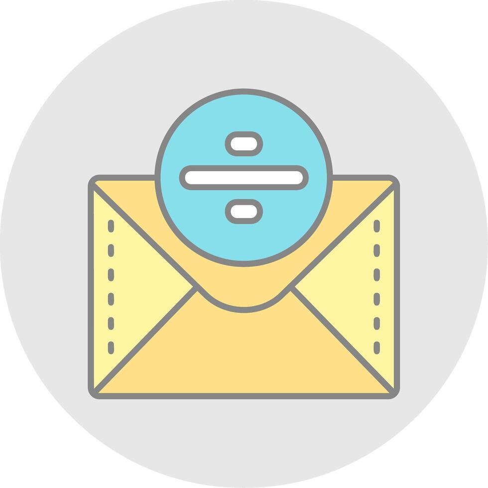 Divide Line Filled Light Circle Icon vector