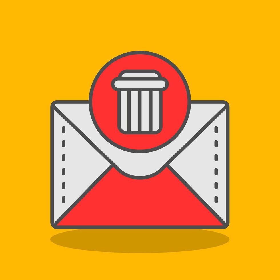 Dustbin Filled Shadow Icon vector