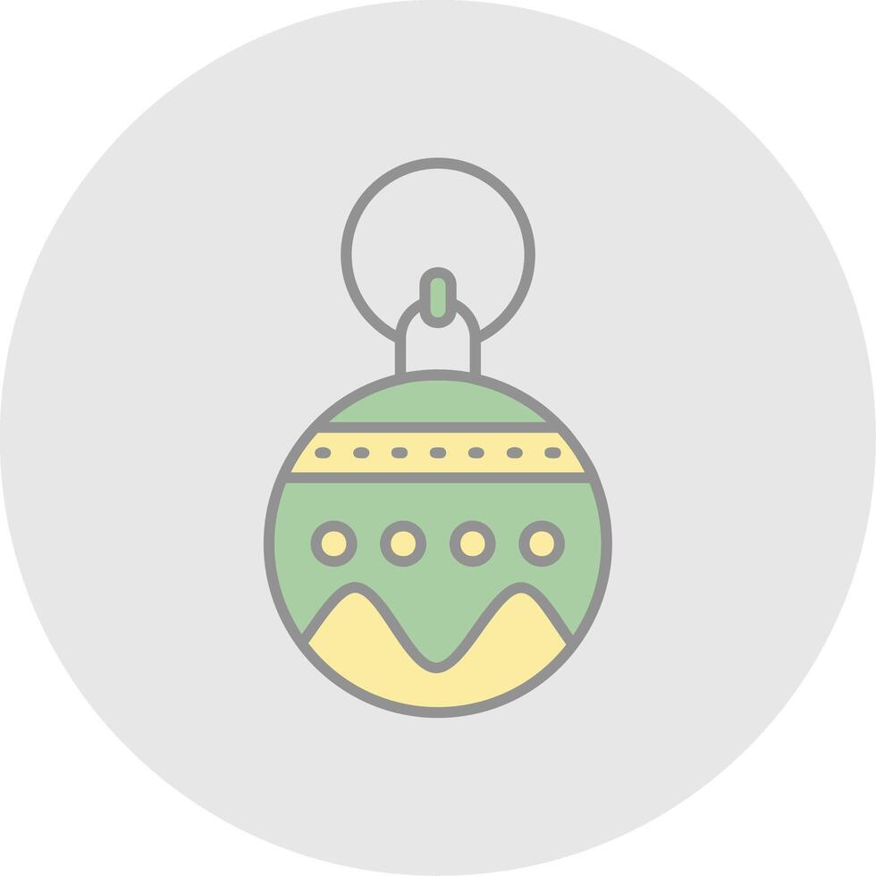 Bauble Line Filled Light Circle Icon vector