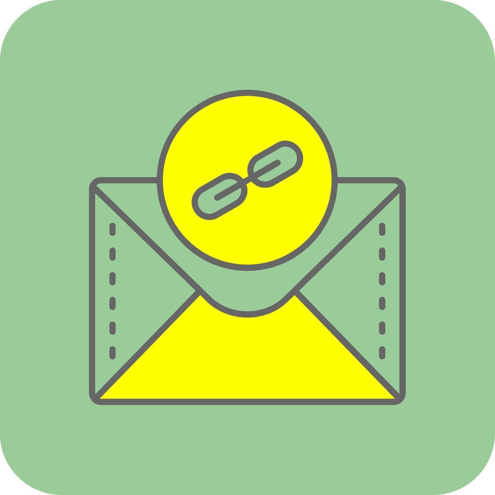 Link Filled Yellow Icon vector