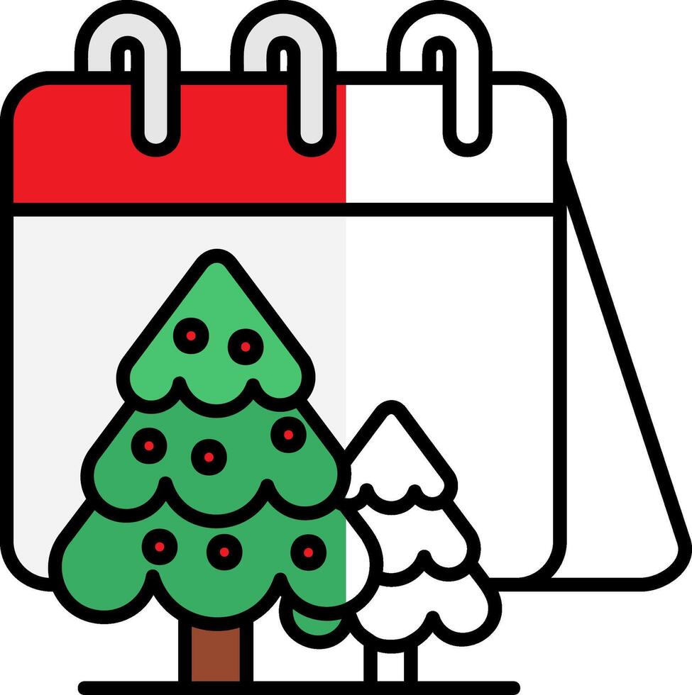 Calender Filled Half Cut Icon vector