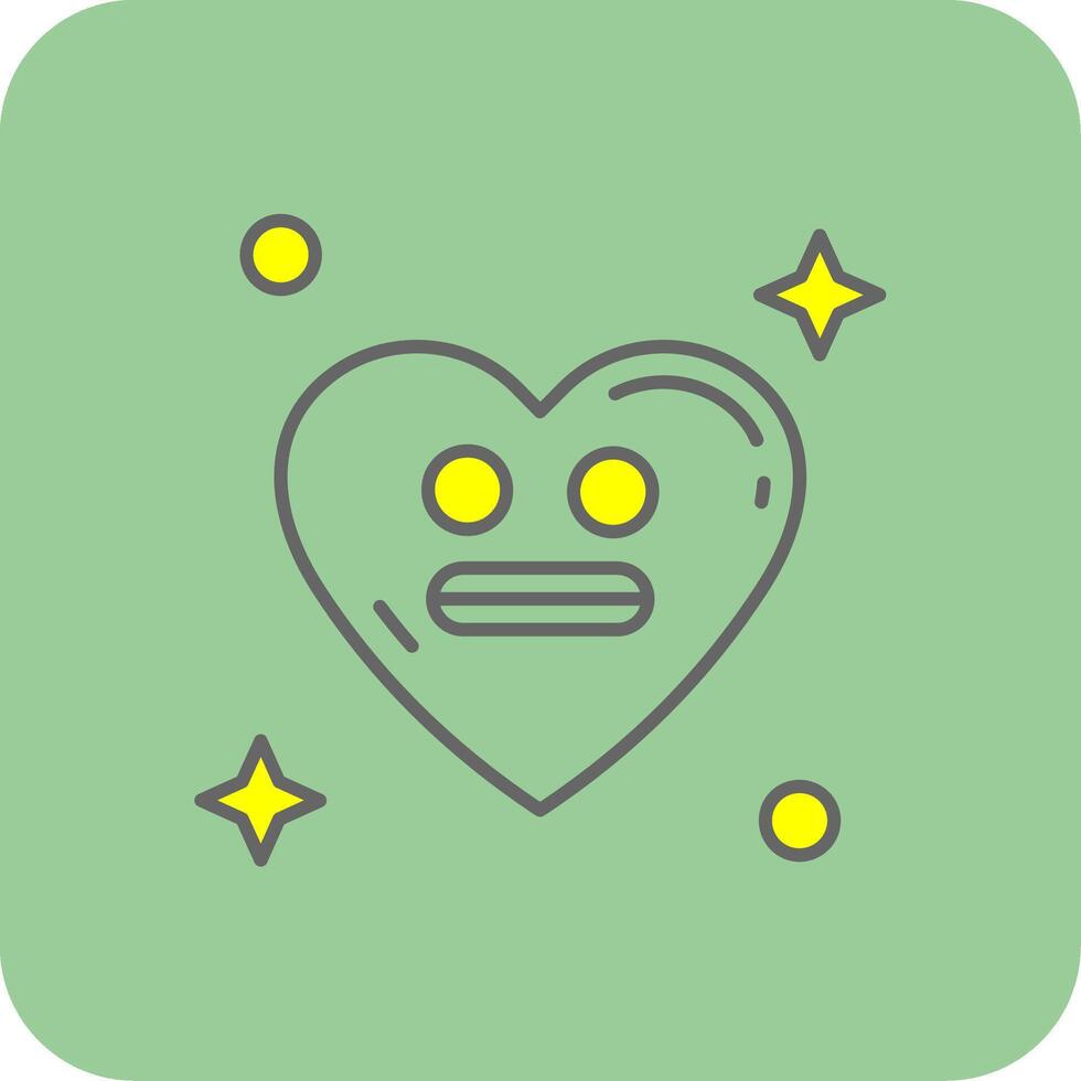 Shocked Filled Yellow Icon vector