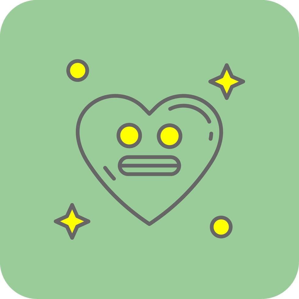 Shocked Filled Yellow Icon vector