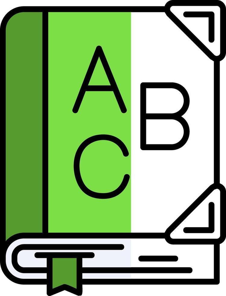 English Filled Half Cut Icon vector