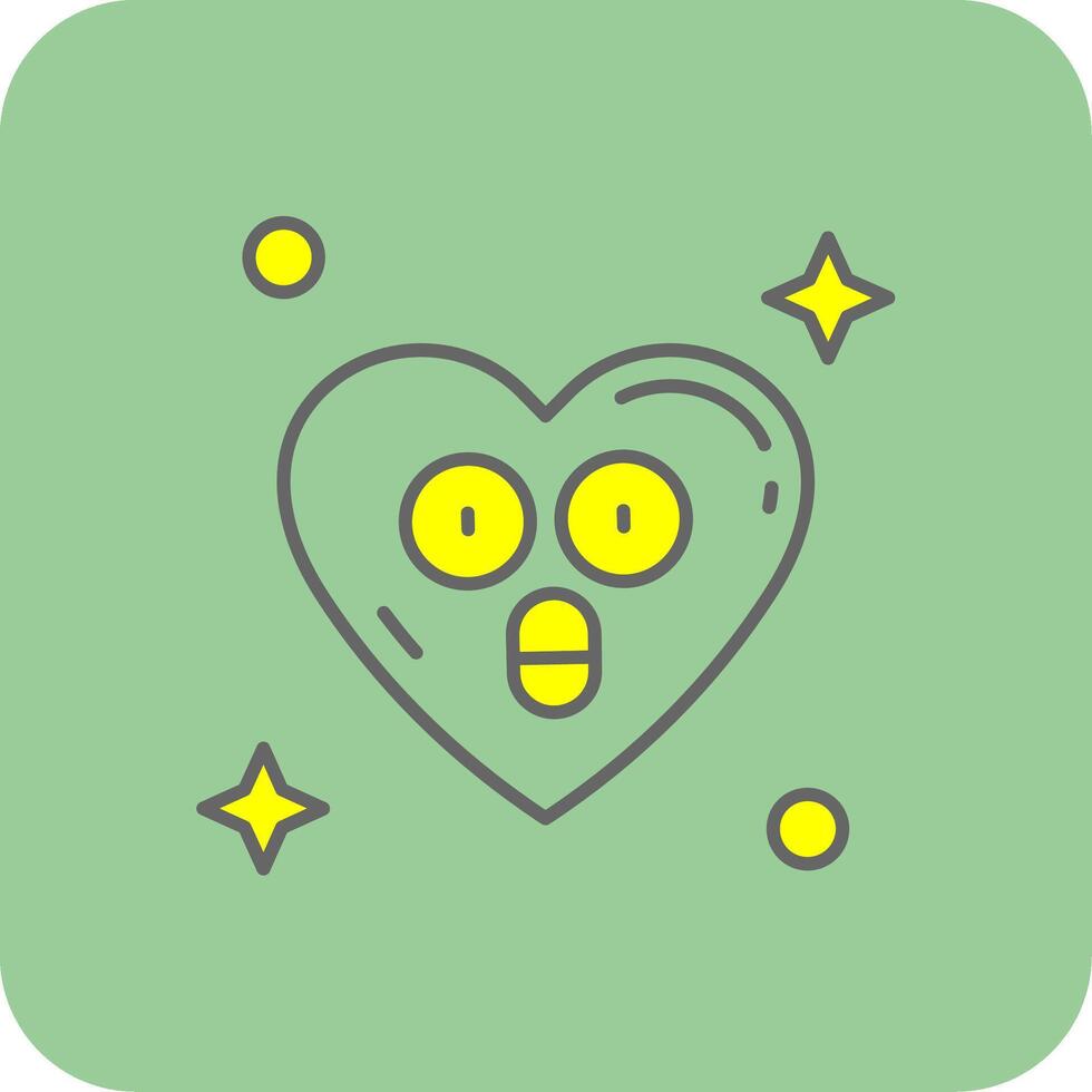 Surprised Filled Yellow Icon vector