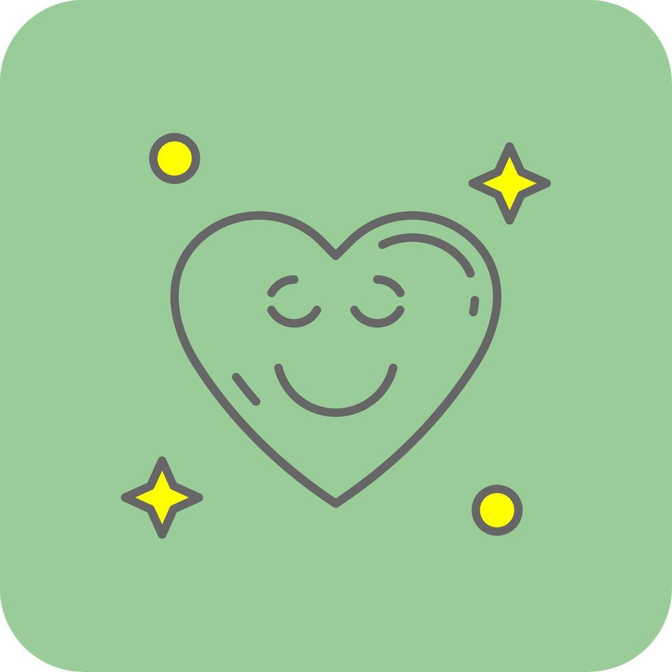 Relieved Filled Yellow Icon vector
