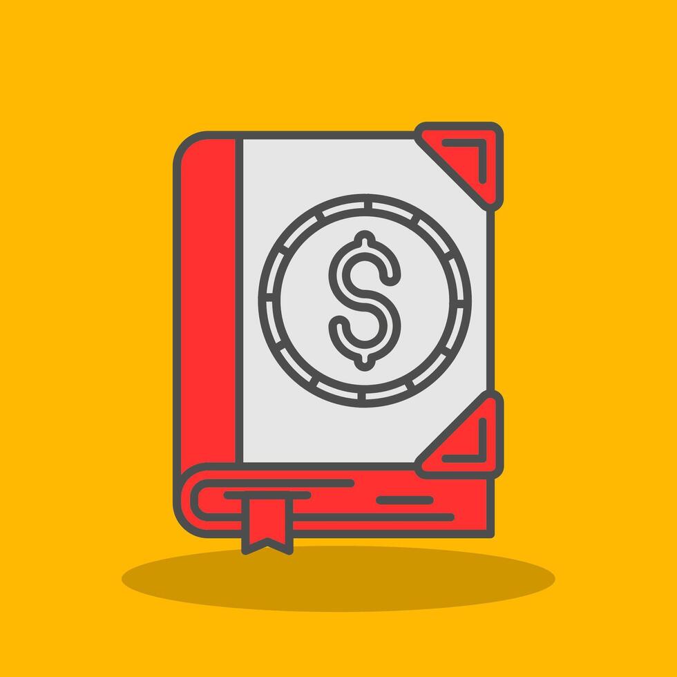 Currency Filled Shadow Icon vector