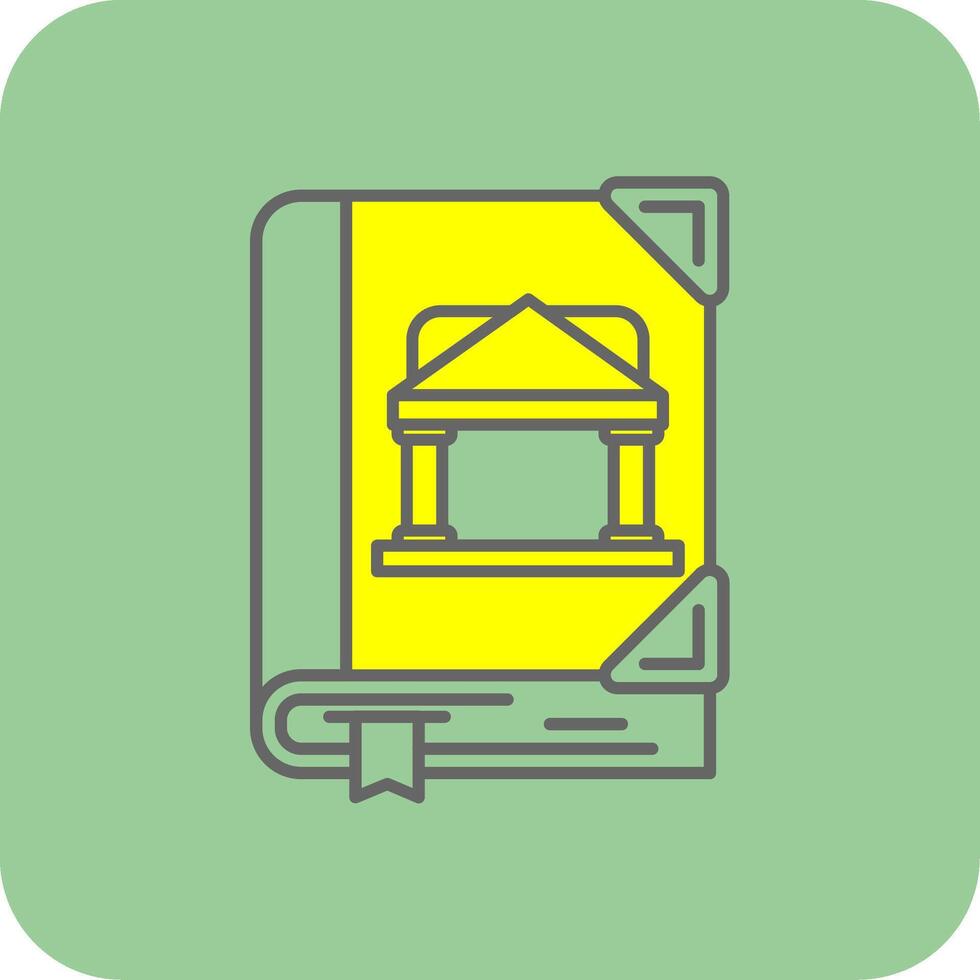 Banking Filled Yellow Icon vector