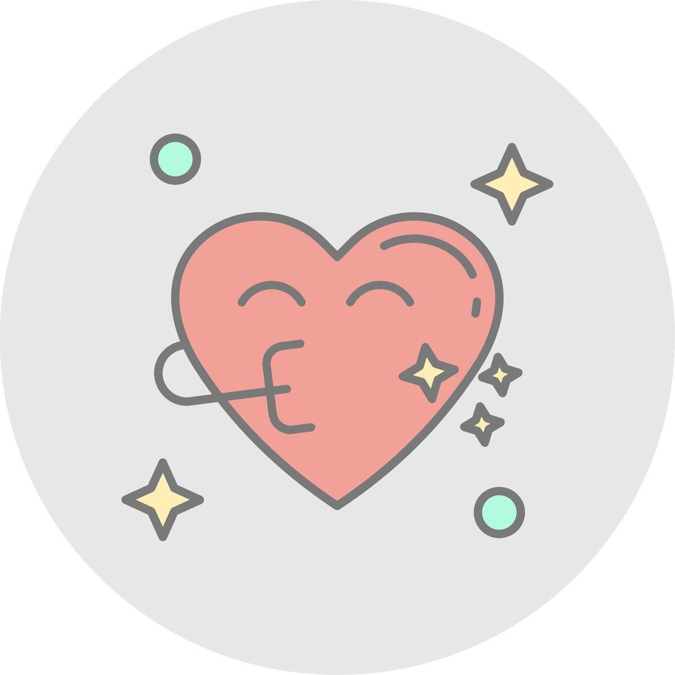 Congratulation Line Filled Light Circle Icon vector