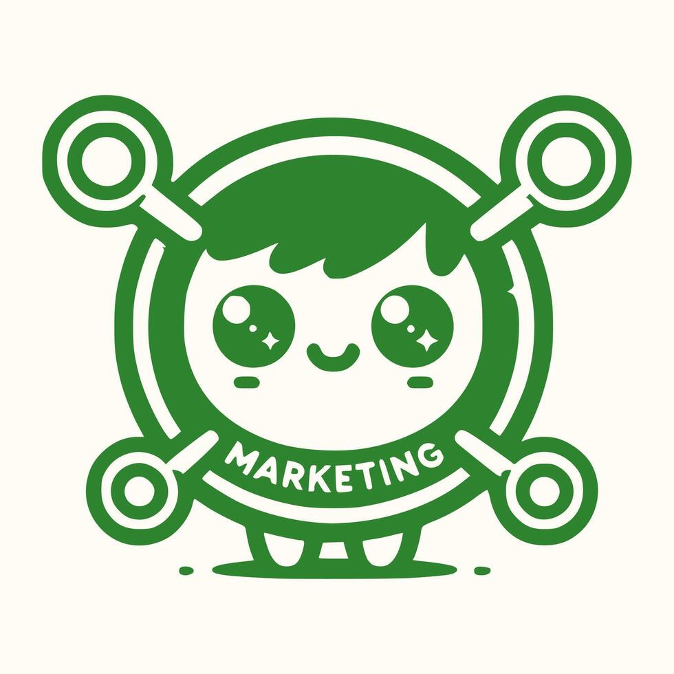 Cute marketing vector Art Style
