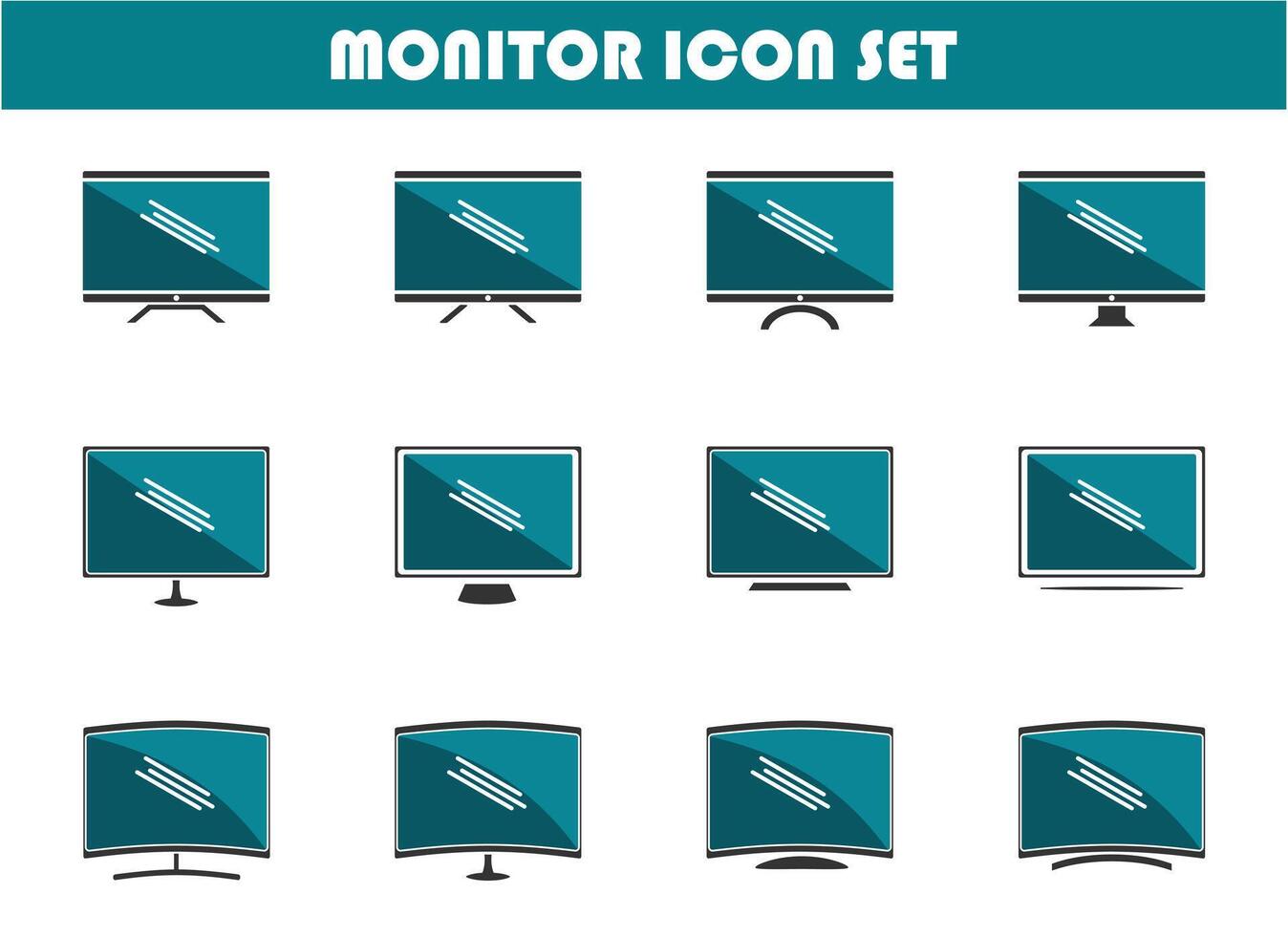 monitor icono colocar, sencillo y minimalista diseño, para gráfico necesidades, vector eps 10