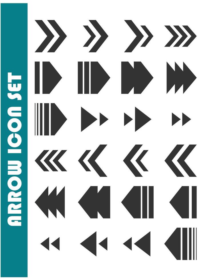 Direction icon set vector