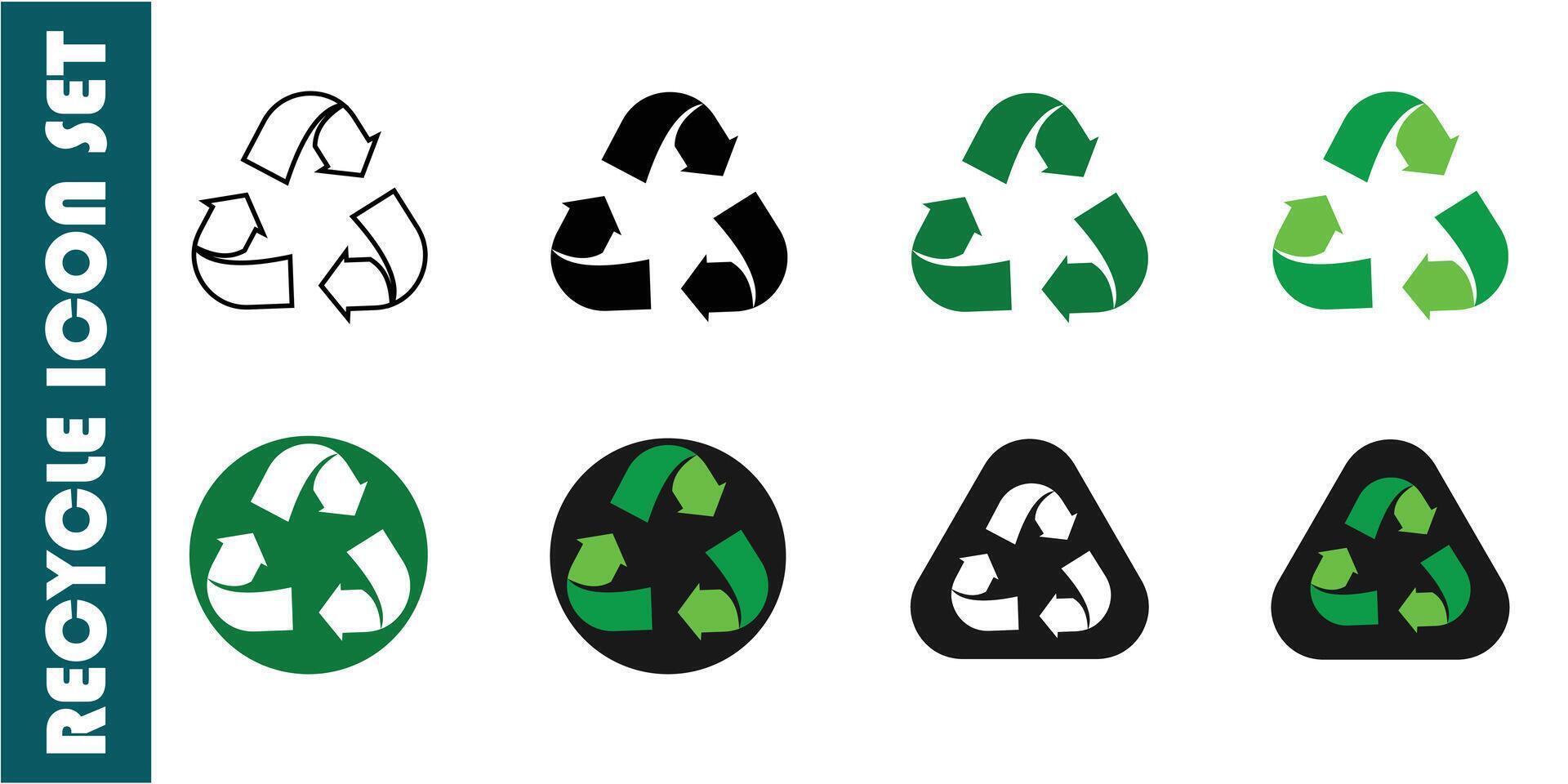 Recycle symbol set vector