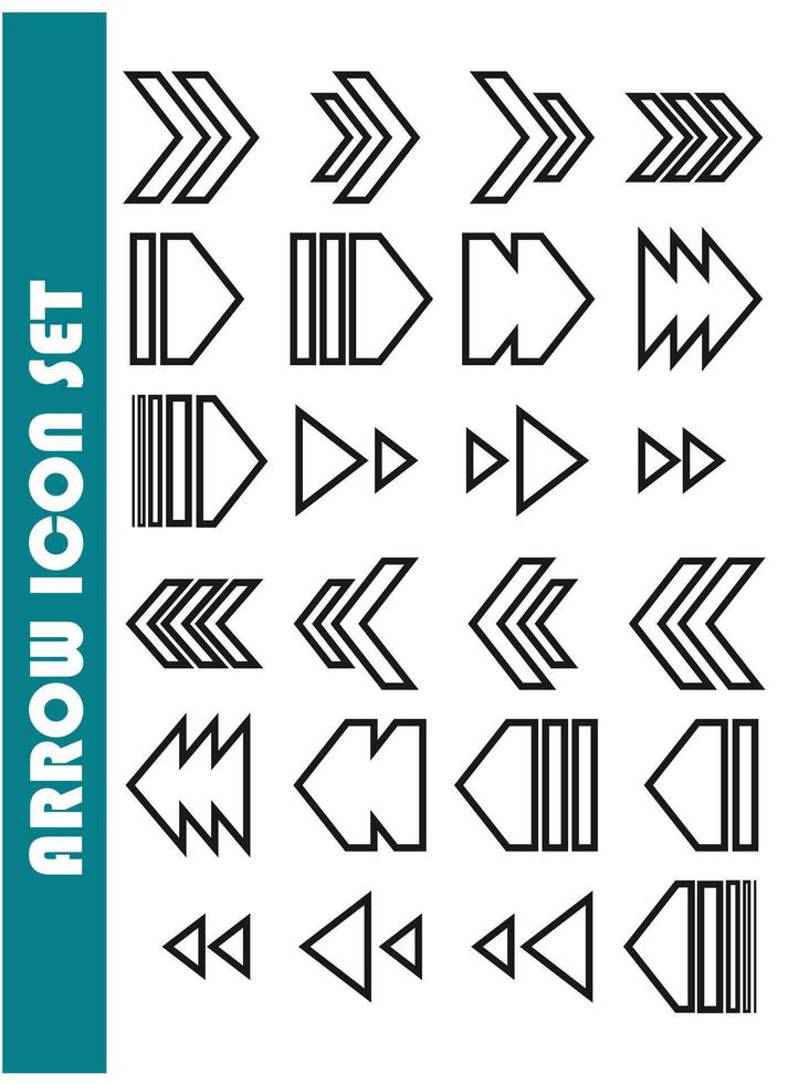 Direction icon set vector