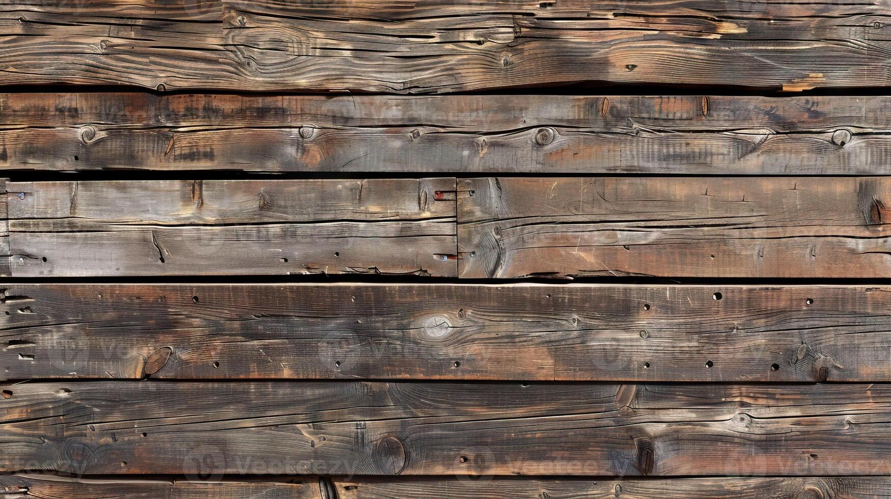 AI generated Long wood planks texture background and banner. photo